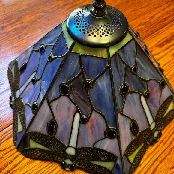 Stained Glass Dragonfly Lamp Shade - Picture 5 of 9